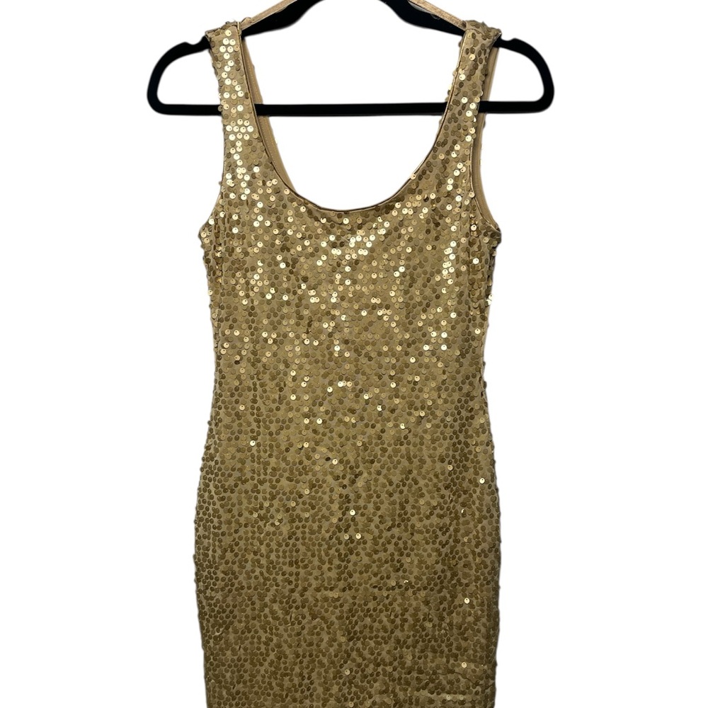 As U Wish Gold Sequin Mini Dress